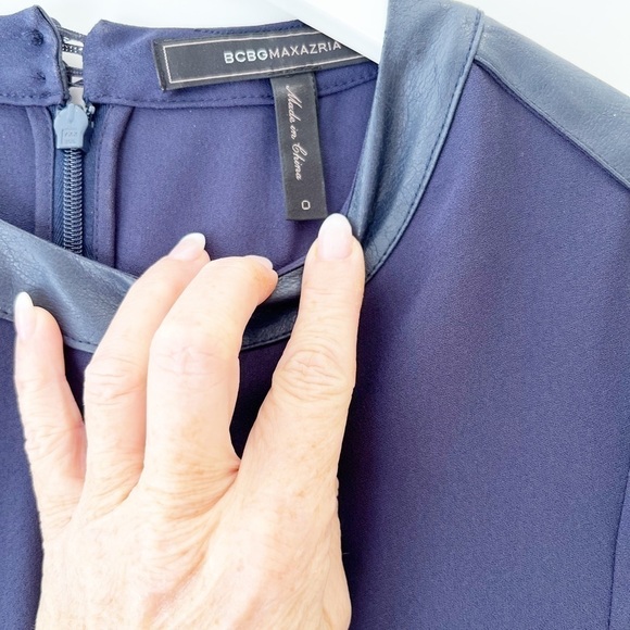 BCBGMaxAzria Navy Asymmetrical Dress - Picture 7 of 11